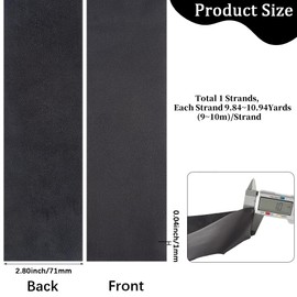 GORGECRAFT 9 10 m x 7 cm Wide Strips Made of Genuine Leather Black Lambskin Texture Flat Leather Strap Grained Soft Sheepskin for Tool Workshops DIY Work Belt Hems for Clothing