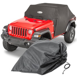 Quadratec Softbond 5-Layer Cab Cover - Fits Jeep Wrangler JL 2018-2023 - Jeep Cover 2 Door Jeep Wrangler Cover Jeep Wrangler Rain Cover Jeep Rain Cover 2 Door - Includes storage tote - Fast-Dry Fabric