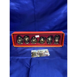 Set of 6 small Buddha budda  - antique