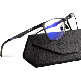 AnyLove 애니루브 블루 라이트 안경 남성 눈의 피로와 보호 알-Mg 금속 컴퓨터 차단 [(Gaming Protection) 02- Gunmetal] Anilube Blue Light Glasses for Men, Eye Fatigue and Protection, Al-Mg Metal, Computer Block [(Gaming Protection) 02 - Gunmetal]