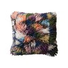 Creative Co-Op Woven New Zealand Wool Shag Pillow with Cotton