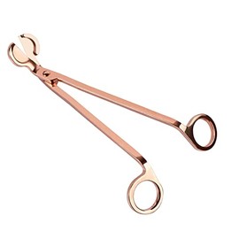 Yoodelife Candle Wick Trimmer, Polished Stainless Steel Wick Clipper Cutter, Reaches Deep Into Candles to Cut Spent Wicks, Rose Gold