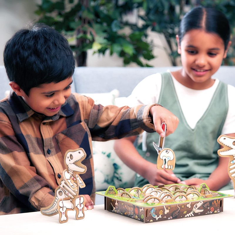 Orchard Toys Dinosaur Dig Game, build 3D Dinosaurs, fun memory