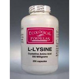 L-Lysine 500mg 250 Capsules by Ecological Formulas