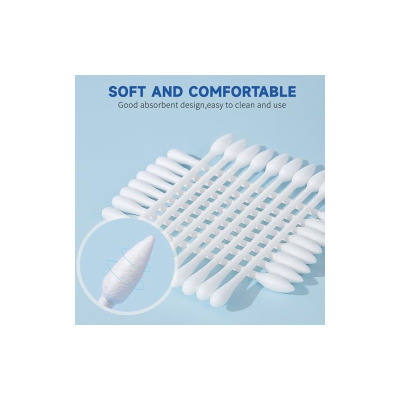 Pointed Tip Cotton Swabs, 800 Count Double Precision Tips Cotton