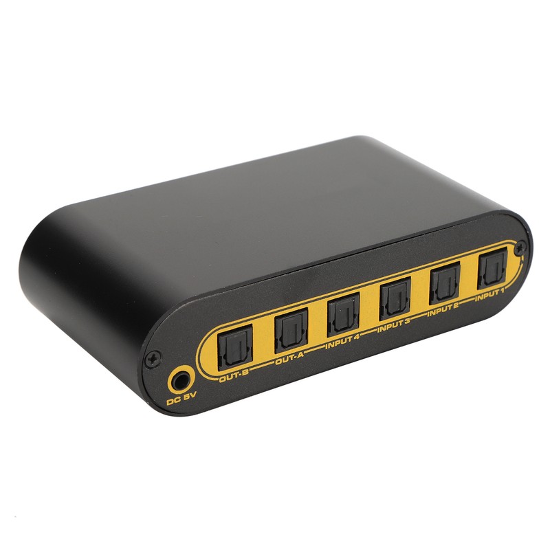 SPDIF Digital Optical Audio Matrix 4x2 Switch Switcher Splitter with