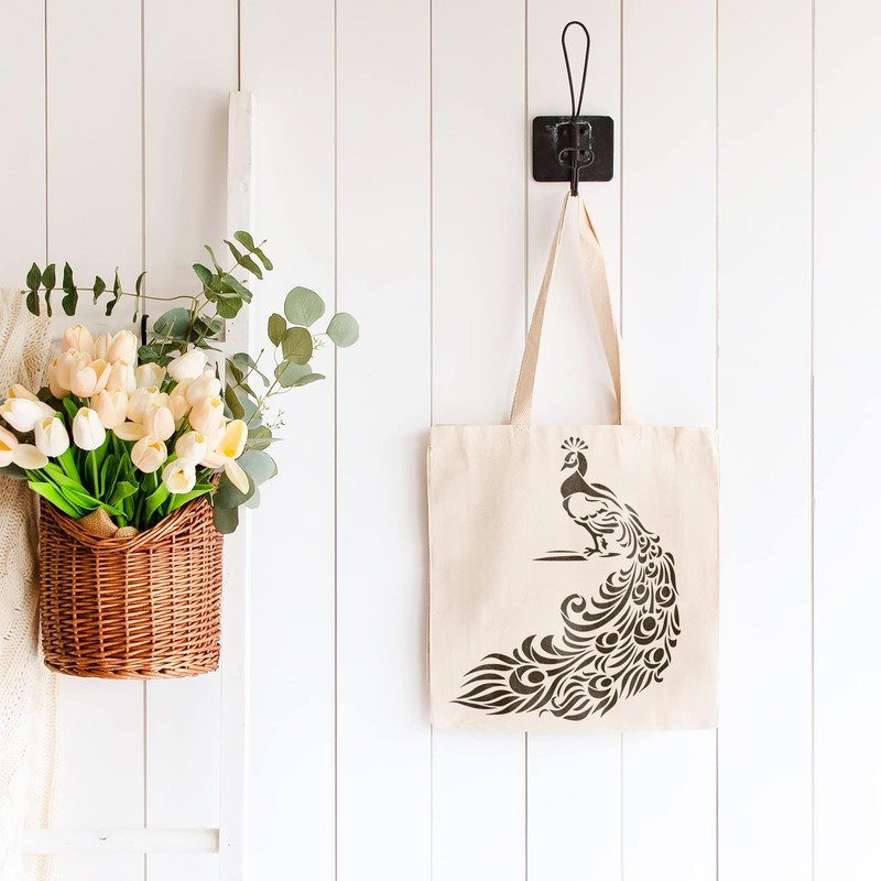 Peacock Art Stencil - Peacock Feather Design