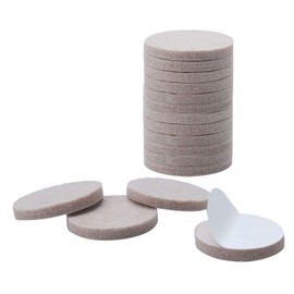 uxcell 16pcs Furniture Pads Round 1 3/4" Self-stick Non-slip Anti-scratch Felt Pads Table Floors Protector Beige