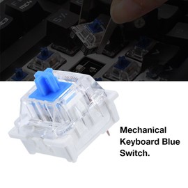 Mechanical Switch,10 PCs Mechanical Keyboard Switch Plate Mounted Blue Switch Transparent Housing for NewGiant RGB Series for Mechanical Keyboard