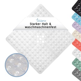 Toniamo Shower Mat 53 x 53 cm Transparent | Non-Slip Mat Shower in Premium Quality | Comfortable Non-Slip Mat Wellness | Bath Mat Non-Slip | Antibacterial & Machine Washable | Shower Mat Non-Slip