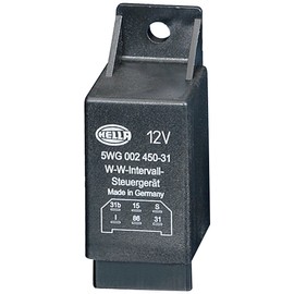 HELLA 5WG 002 450-311 Relay, wipe-/wash interval - 12V - 6-pin connector - with holder