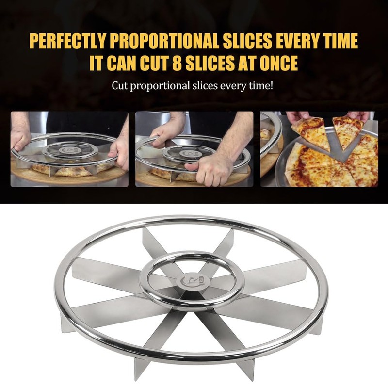 LRUI 16 Inch Round Pizza Cutter, Heavy Duty Stainless Steel
