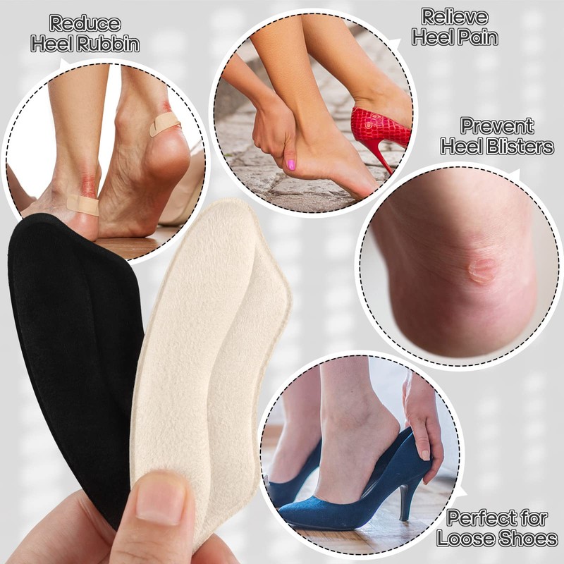 AIQINHU Unisex Heel Pads for Shoes That are Too Big,
