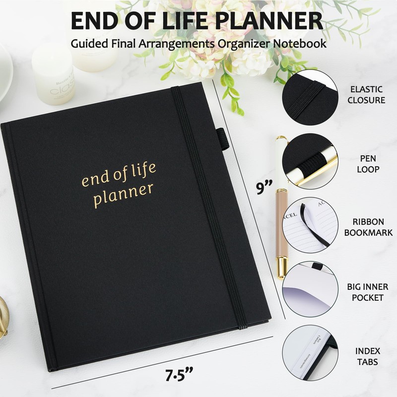 End of Life Planner, Guided Estate Planning Organizer with Tabs,