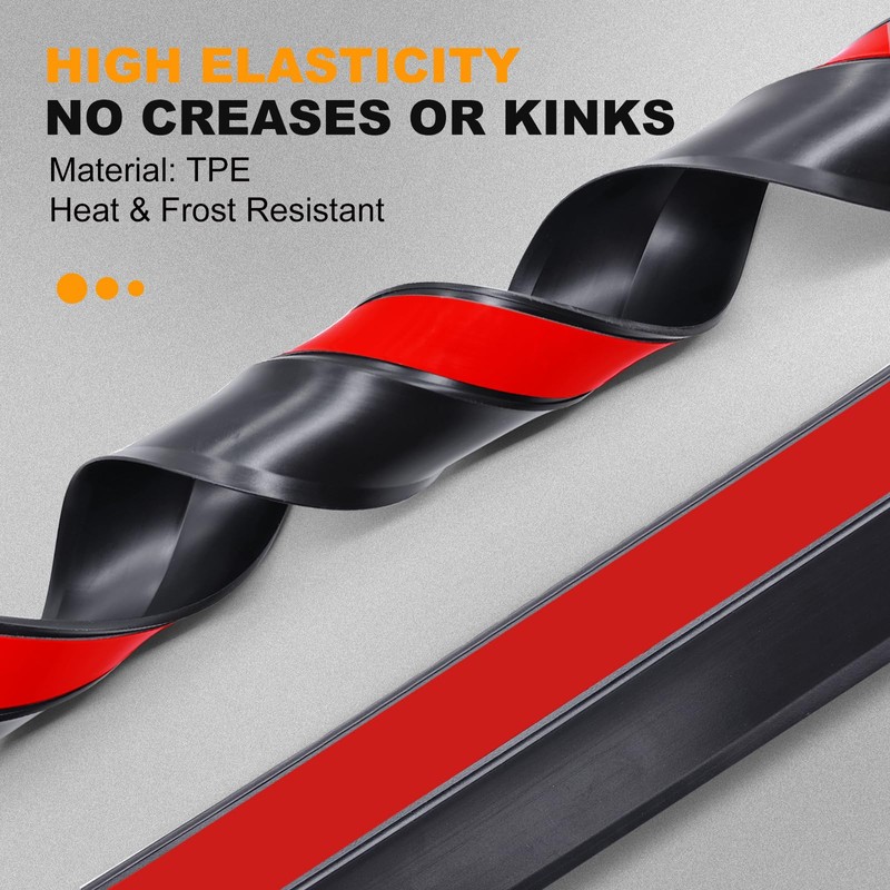 Garage Door Seal Top and Sides Seal Strip, Universal Rubber