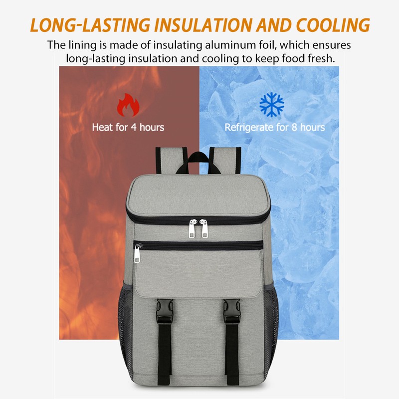 Large Capacity Insulated Cooling Backpack Waterproof Picnic Cooler Bag Blue