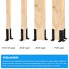 uxcell 8pcs Adjustable Deck Post Base Brackets Fit 1.5x1.5,2x2,2x4,4x4 Post,