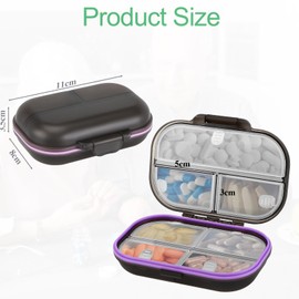 Gowkeey Tablettenbox 7 Tage, Klein Medikamentenbox Große Fächer, Pillendose 7 Fächer, Tablettendose, Tabletten Organizer, Seniorenfreundliche Pillenbox, Eicht Zu Öffnen, für Medikamente Aufzubewahren