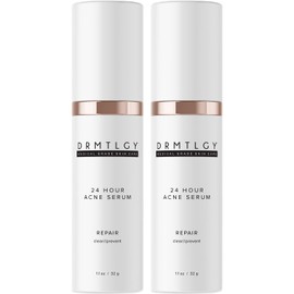 DRMTLGY Acne Spot Treatment and Cystic Acne Treatment. Acne Serum with Micronized Benzoyl Peroxide 5% and Glycolic Acid. 1.1 oz, 2 pack
