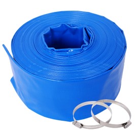 TREATLIFE HOME Efficient Pool with 100FT Backwash Hose, Heavy-Duty PVC for Pool Filter Pumps, Easy Storage, Blue