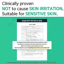 Make prem UV Defence me. Protector solar sin sebo, FPS 50 PA Reef Safe Korean Silky Texture Sunscreen con acabado mate y sin poros, protección UVAUVB 