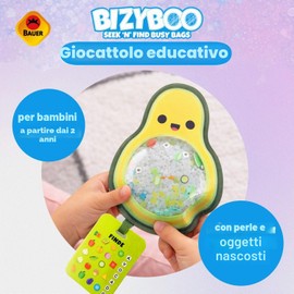 Bauer Spielwaren Bizyboo - Avocado: Borsa occupazionale con Oggetti nascosti, Ricerca nascondiglio, Divertimento per Bambini dai 3 Anni di età (21006)