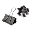 ZZTX Black Binder Clips Paper Clamps Clips Small Size, 0.75