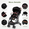 HOMGX Lightweight Baby Stroller, Compact Travel Stroller w/Ergonomic Seat, Spacious