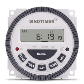 TM619 Timer Switch Digital LCD Power Timer Switch Weekly Programmable Thinner Model 16A 1NO+1NC(TM619-2 220V)
