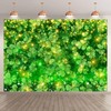 Luminora Fabric 7x5ft St. Patrick's Day Photography Backdrop Green Shamrock