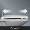 Mayfair Sculptured Shell Toilet Seat, Easy Clean Hinges with Durable
