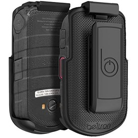 BELTRON DuraXV LTE Belt Clip Holster, Heavy Duty Rotating Belt Clip Holder Case for Kyocera DuraXV LTE E4610 (Verizon), DuraXE E4710 (AT&T), Secure Fit with Quick Release Latch & Kickstand Black