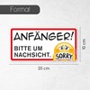 Vehicle Sticker Beginner! Please for Forbearance Sorry I 20 x