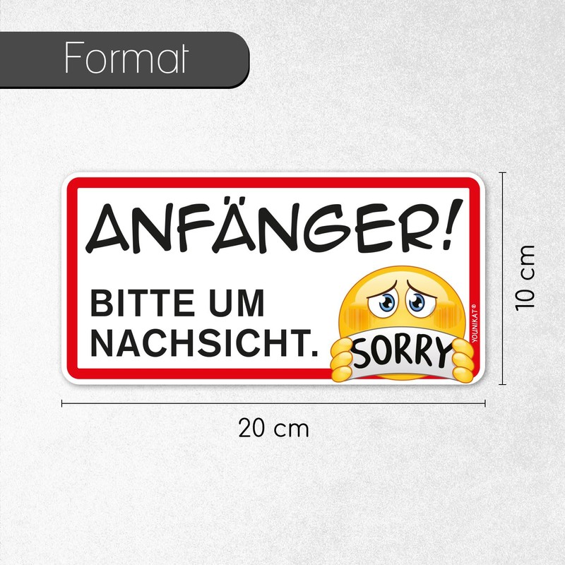 Vehicle Sticker Beginner! Please for Forbearance Sorry I 20 x