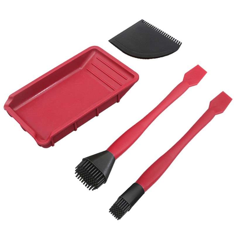 4pcs/set Woodworking Glue Brush Tool Kit Silicone Brush Durable Wood