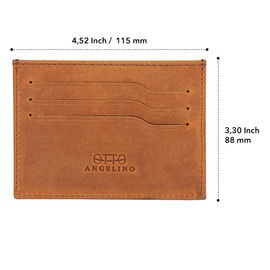 Otto Angelino Genuine Leather Ultra Slim Minimalist Cardholder Wallet - Unisex