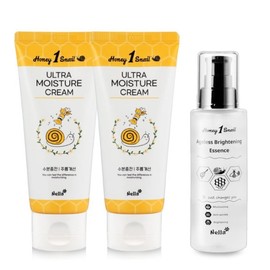 Nella 허니원스네일 달팽이크림 튜브타입 2개+에센스 100ml Honey Once Snail Slug Cream Tube Type 2pcs+Essence 100ml