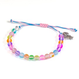 KoaKoa Moonlight Bead Sea Turtle Tracking Bracelet, helps save sea turtles, fully adjustable Men and Women (Kaleidoscope)