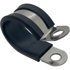 Lumonic 30 mm pipe clamps with rubber insert, stainless steel V2A, cable clamps for screwing, hose clamp 30 mm, pipe clamps, mounting clamp 30 mm