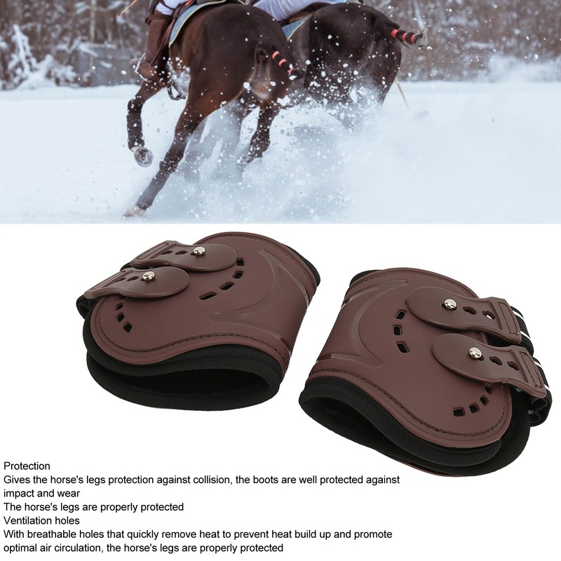 Horse Fetlock Boots Breathable Impact Absorbing Air Perforated Horse Hind