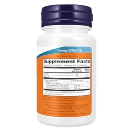 NOW Suplementos, Omega-3 180 EPA/120 DHA, Molecularmente destilada, Apoyo cardiovascular