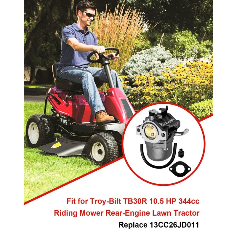 Carburetor Fit for Troy Bilt TB30R 10.5HP 344cc Riding Mower