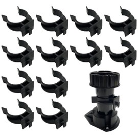 EMVANV 12pcs Plinth Clips, Kitchen Kick Board Plinth Clips Kitchen Leg Plinth Clips Cabinet Leveler Leg Toe Kick Clip for Sofa Cabinets Table
