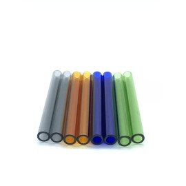 PYREX 4.5'' long 12mm OD 8mm ID Pyrex Glass Blowing Tubing (8) Pieces 2 of each color