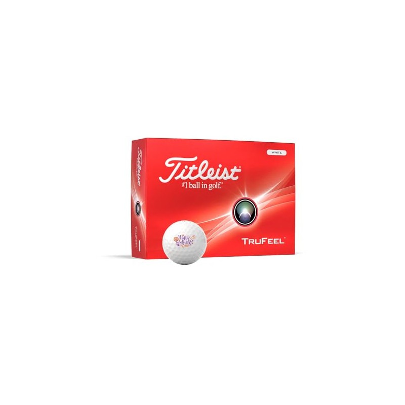 Titleist TruFeel 'Happy Birthday' Logo Golf Ball, Pack of 12