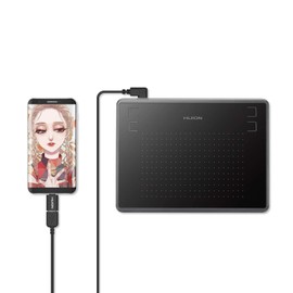 HUION Inspiroy H430P Zeichentablett mit 4,8 x 3 Zoll Arbeitsbereich Grafiktablett, Batterielosem Stift, Unterstützt Mac Windows Android und OSU, Ideal für Die Arbeit von zu Hause und Aus Der Ferne
