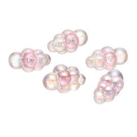 CoCud Bubble Clusters for Miniature Dollhouse Bathtub, 1:16 Scale Acrylic Matte Pink Bubbles - (Applications: for DIY Craft, Fairy Beach Decor), 5-Piece