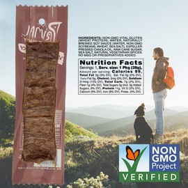 Primal Spirit Vegan Jerky - “Classic Flavor” – Teriyaki, 10 g. Plant Based Protein, Certified Non-GMO, No Preservatives, Sports Friendly Packaging (12 Pack, 1 oz)