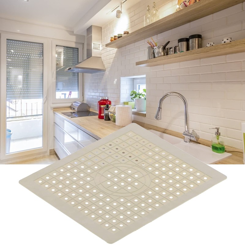 Natudeco 2 Pieces Kitchen Sink Mats, Non-Slip Sink Protector Mats,
