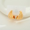 GLORIG Gold Earrings For Women With C shape Stylish Gold